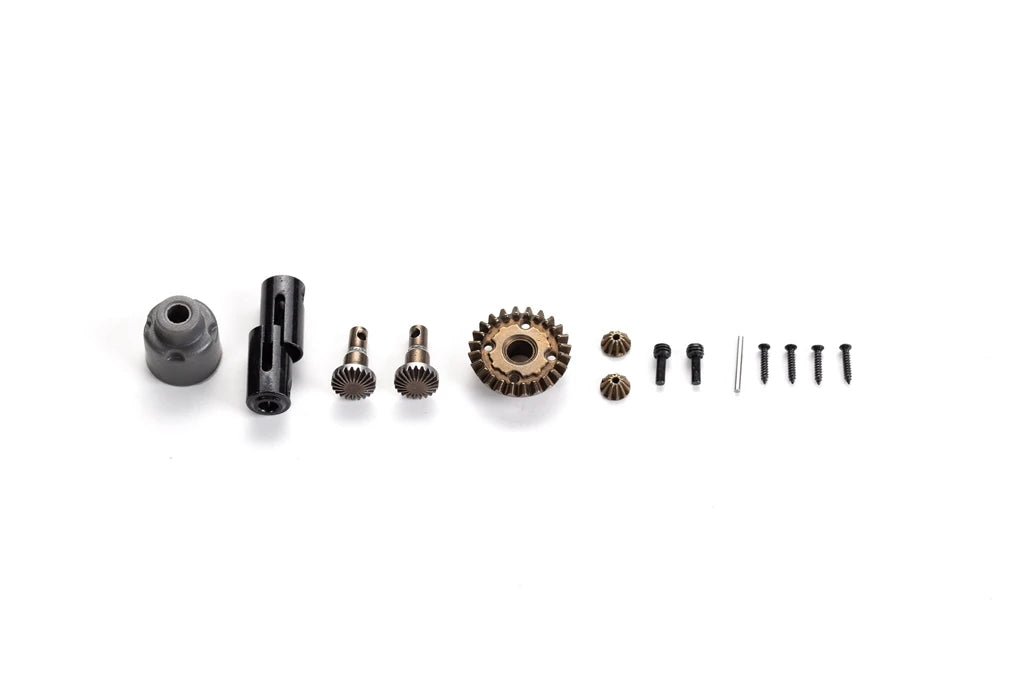 A set of 1:12 scale RC car steering wheel and interior upgrade parts including various components.