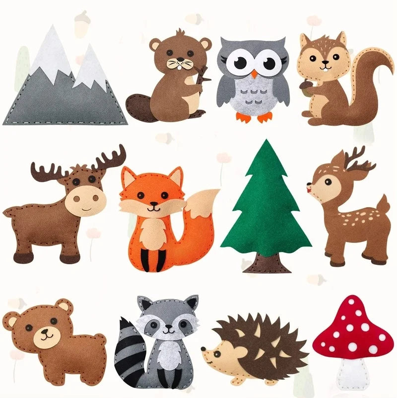 Woodland Animals Felt Sewing Craft Kit for Kids
