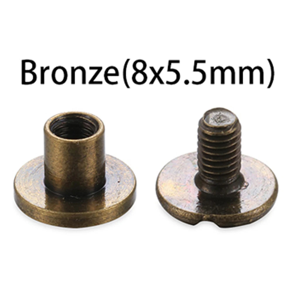 Bronze 8x5.5mm decorative heart brass rivets for leather craft and DIY