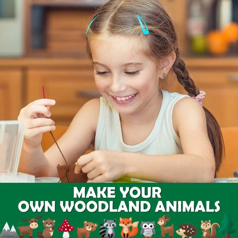 Woodland Animals Felt Sewing Craft Kit for Kids