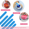 Reusable silicone stir sticks for mixing glue, paint, and resin in various craft applications