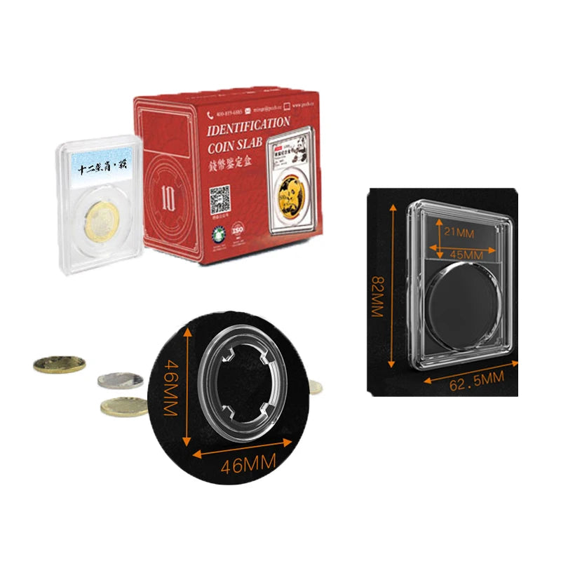 Crystal Clear Coin Display Holder with Protective Slab