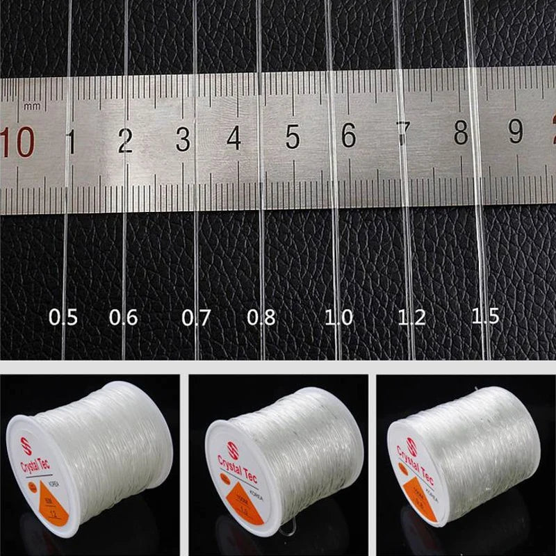 Elastic Crystal Beading Cord - 100m Roll for Jewelry Making