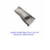 Leather handle baby cover for Mutsy iGo Urban Nomad stroller with a black and gray design