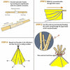 Kids' Foldable Teepee Play Tent with Curtains