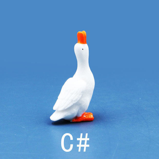 Charming Goose Figurine for Desk and Garden Decor