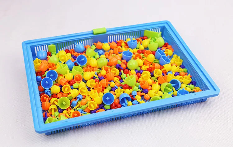 Mushroom Nail 3D Puzzle Set – 296 Pieces Creative Educational Toy