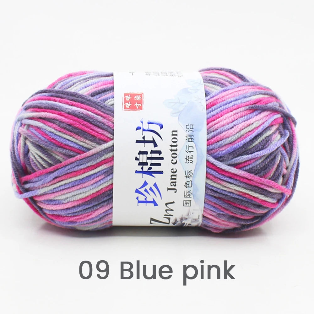 Soft Milk Cotton Yarn for Knitting and Crochet – 50g per Ball