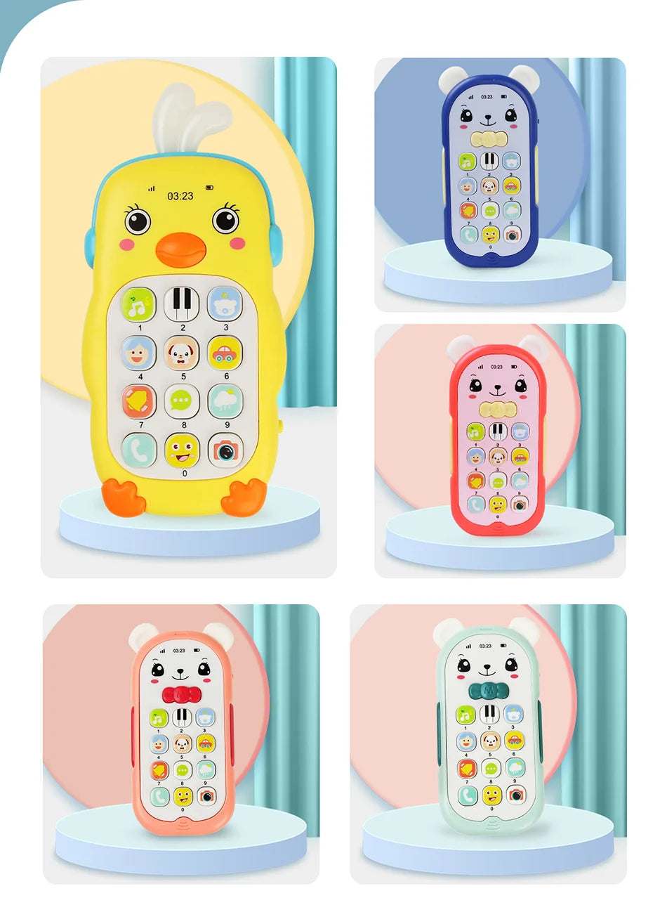 Musical Baby Phone Toy with Teether, Lights & Sounds