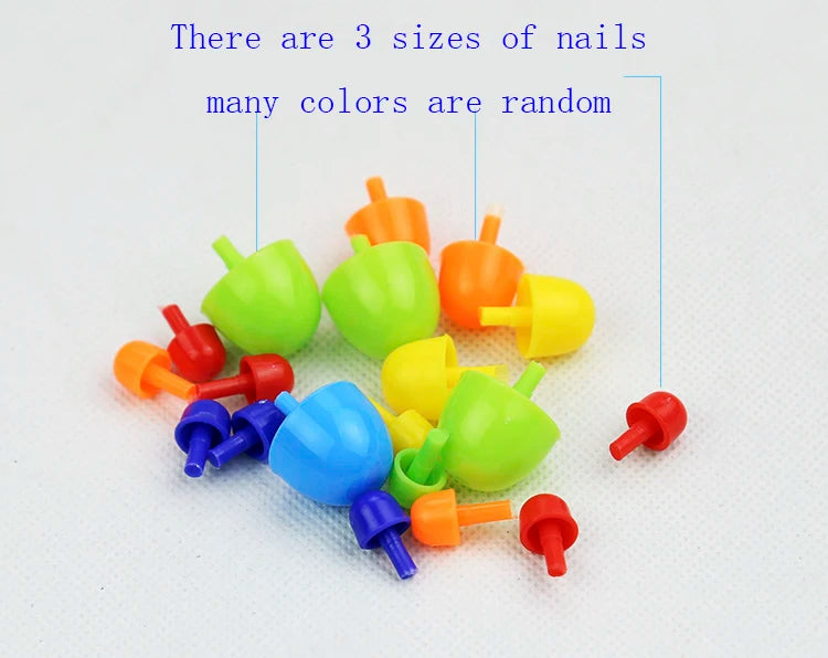 Mushroom Nail 3D Puzzle Set – 296 Pieces Creative Educational Toy