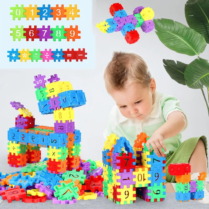 60-Piece Colorful Interlocking Building Blocks for Kids