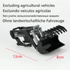 A black agricultural vehicle attachment or tool shown with dimensions of 13cm and 8cm.