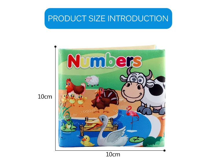 Soft Cloth Baby Books Set for Early Learning – Fruits, Animals, Numbers & More