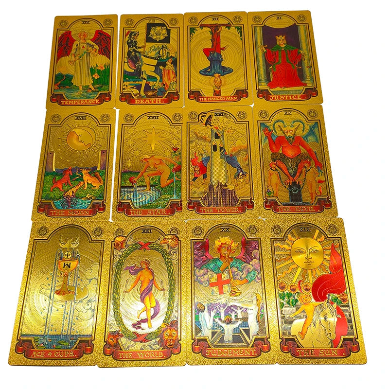 Gold Foil Rider Waite Tarot Deck