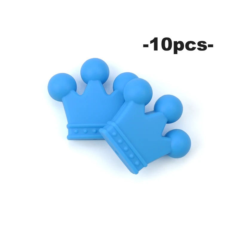 Crown Shaped Silicone Beads for DIY Jewelry & Teethers