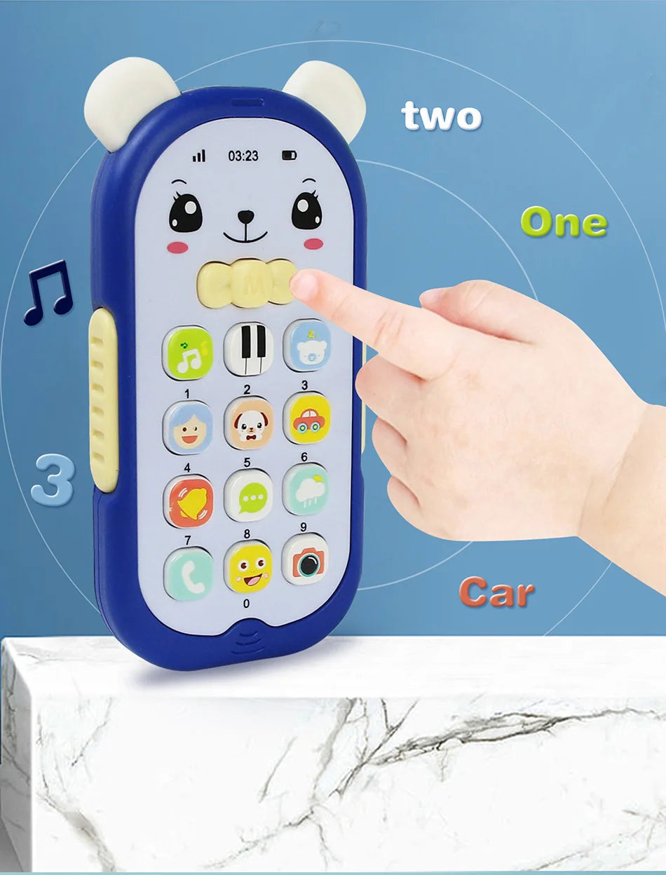 Musical Baby Phone Toy with Teether, Lights & Sounds