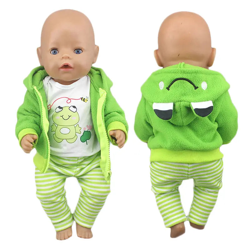 Cute 2-Piece Romper Outfit for 17-Inch Reborn Baby Dolls