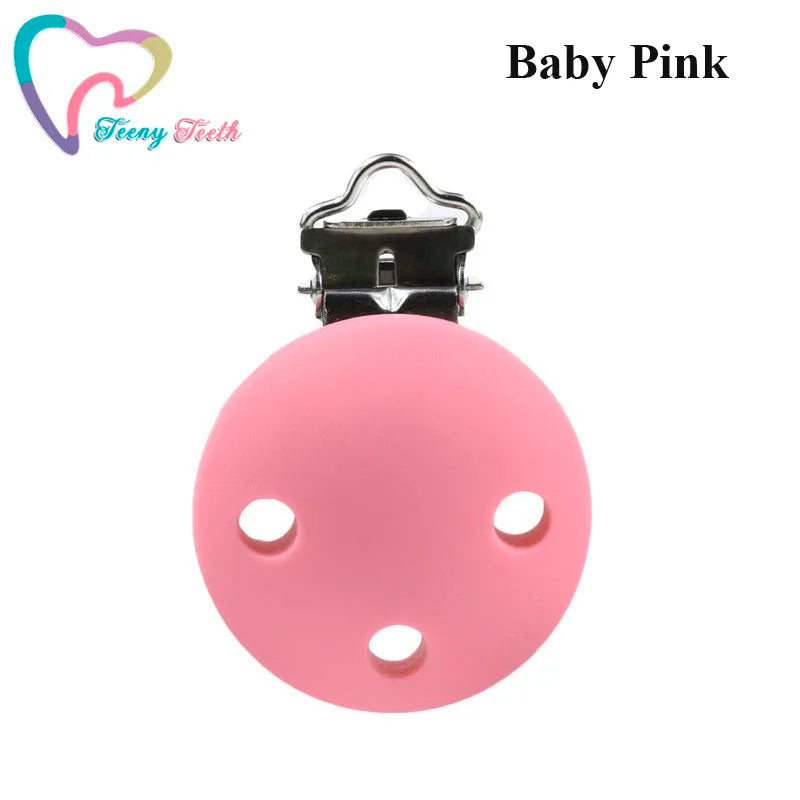 BPA-Free Silicone Teether Clips for Babies – 10-Pack Pastel Pacifier Holders