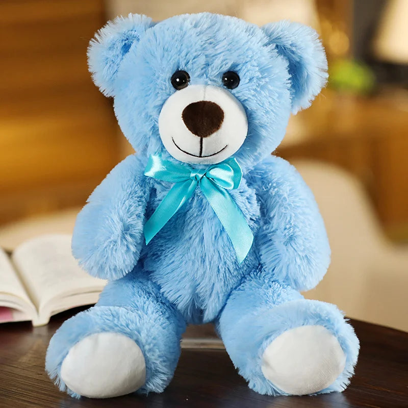 Cute Bow Tie Plush Bear Teddy with Colorful Design