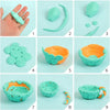 Nine examples of polymer clay sculptures showing various shapes, textures, and applications for sculpting.