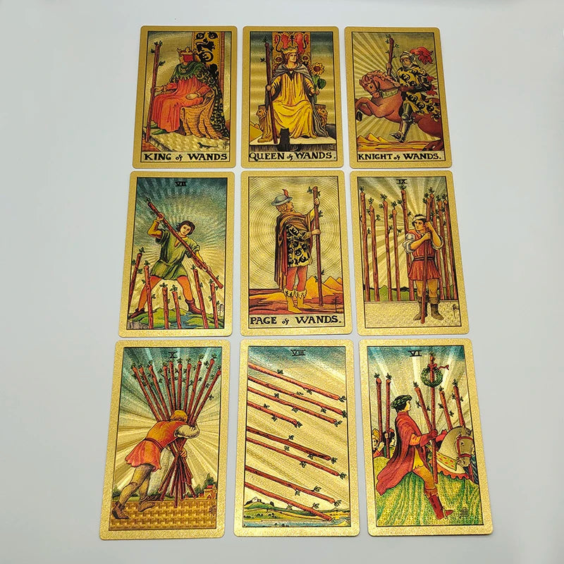 Gold Foil Rider Waite Tarot Deck