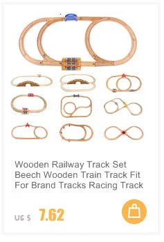 Wooden Train Track Expansion Set – Compatible with All Major Brands