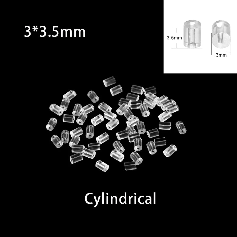 Soft Silicone Earring Backs for Stud Earrings – Clear Rubber Stoppers for Jewelry Making