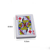 A rectangular deck of playing cards featuring a close-up design with secret back marks.