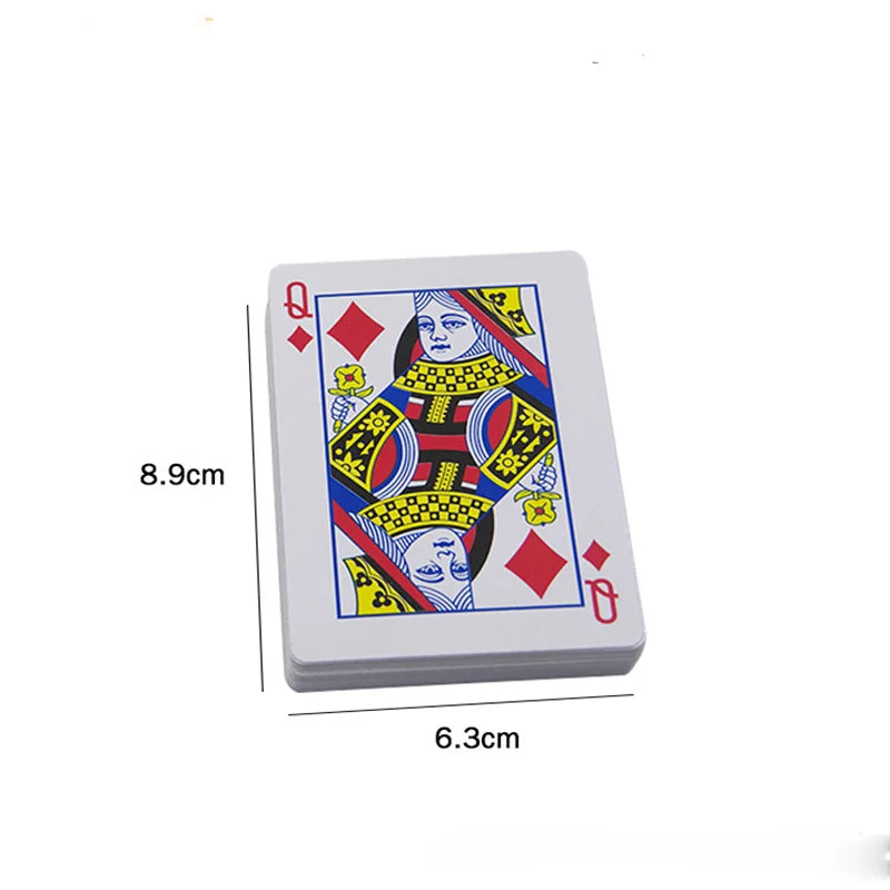 A rectangular deck of playing cards featuring a close-up design with secret back marks.