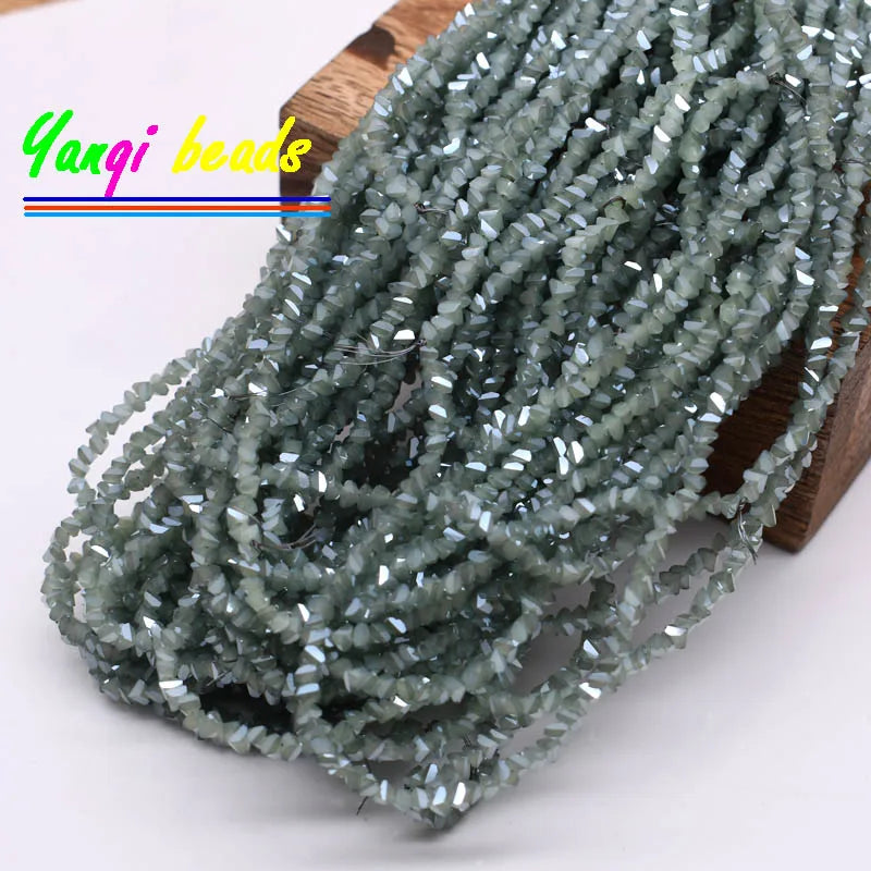 2mm Triangle Crystal Glass Beads for Jewelry Making (Approx. 130 Pieces)