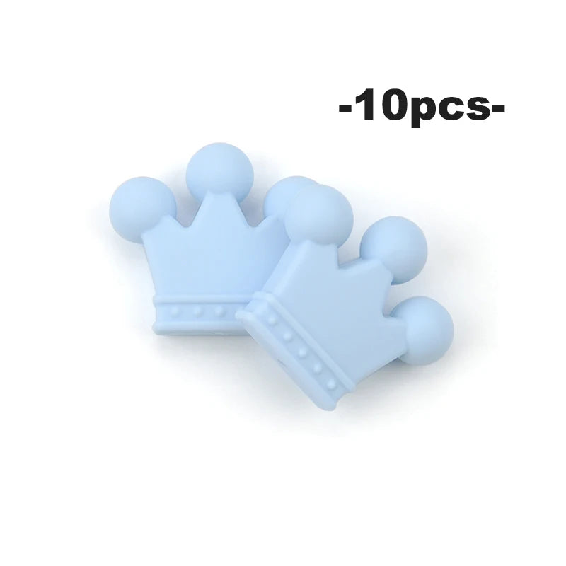Crown Shaped Silicone Beads for DIY Jewelry & Teethers