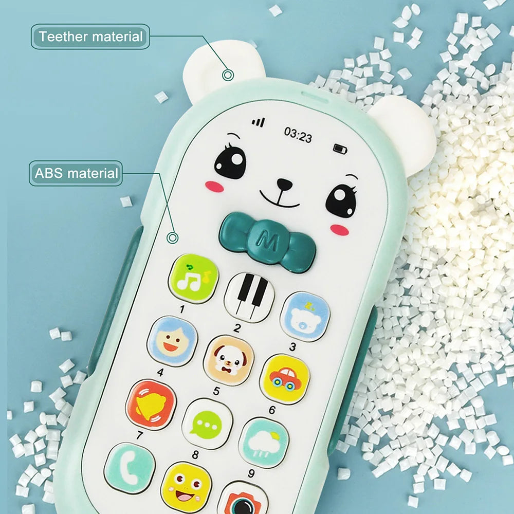 Musical Baby Phone Toy with Teether, Lights & Sounds