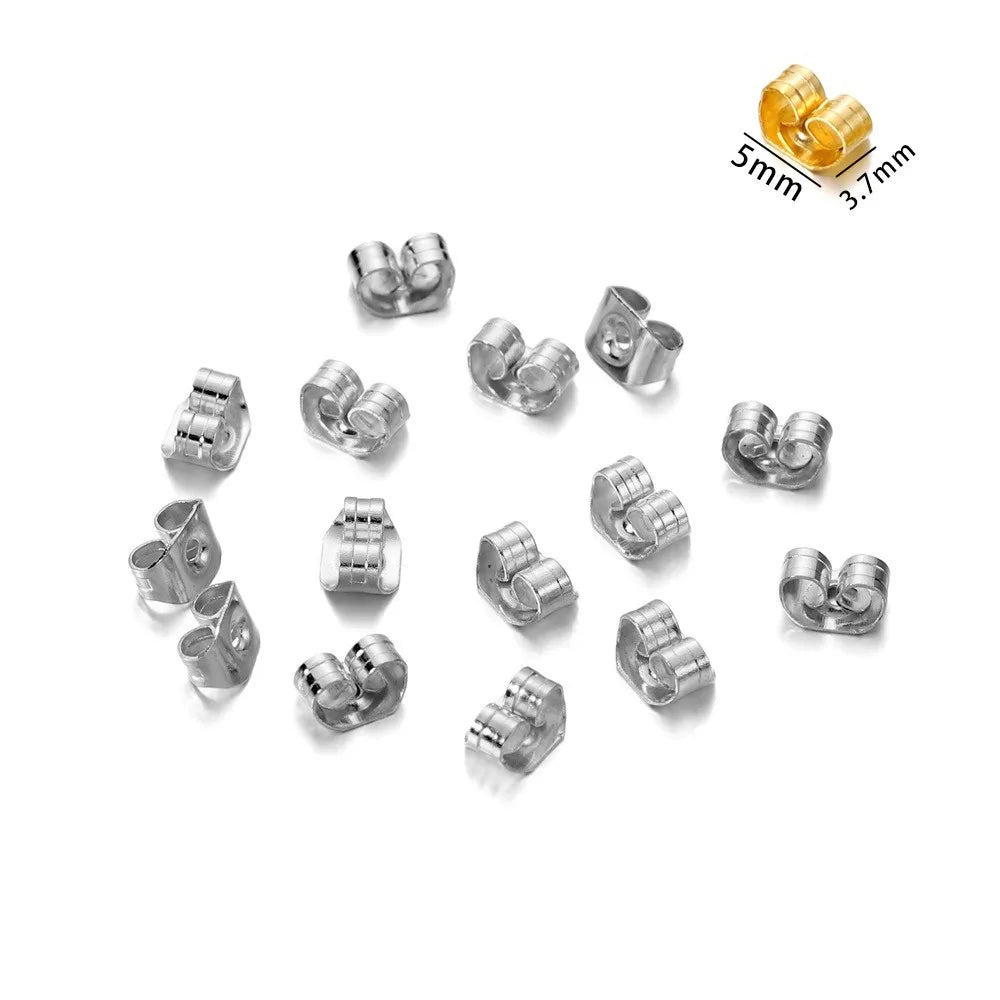 Soft Silicone Earring Backs for Stud Earrings – Clear Rubber Stoppers for Jewelry Making