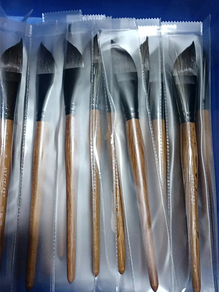 Professional Squirrel Hair Watercolor Liner Brushes with Oak Wood Handles
