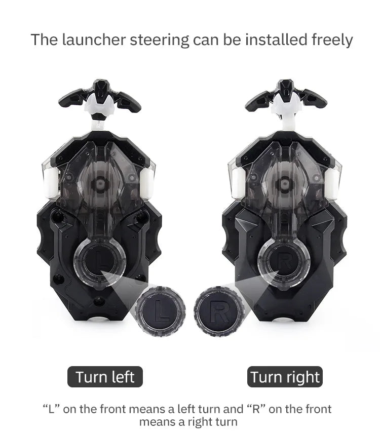 Two-Way Pull Wire Launcher for Beyblade Battles