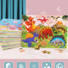 A set of wooden cartoon animal jigsaw puzzles for kids featuring various animals.