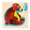 Wooden 3D Cartoon Animal Jigsaw Puzzle for Kids