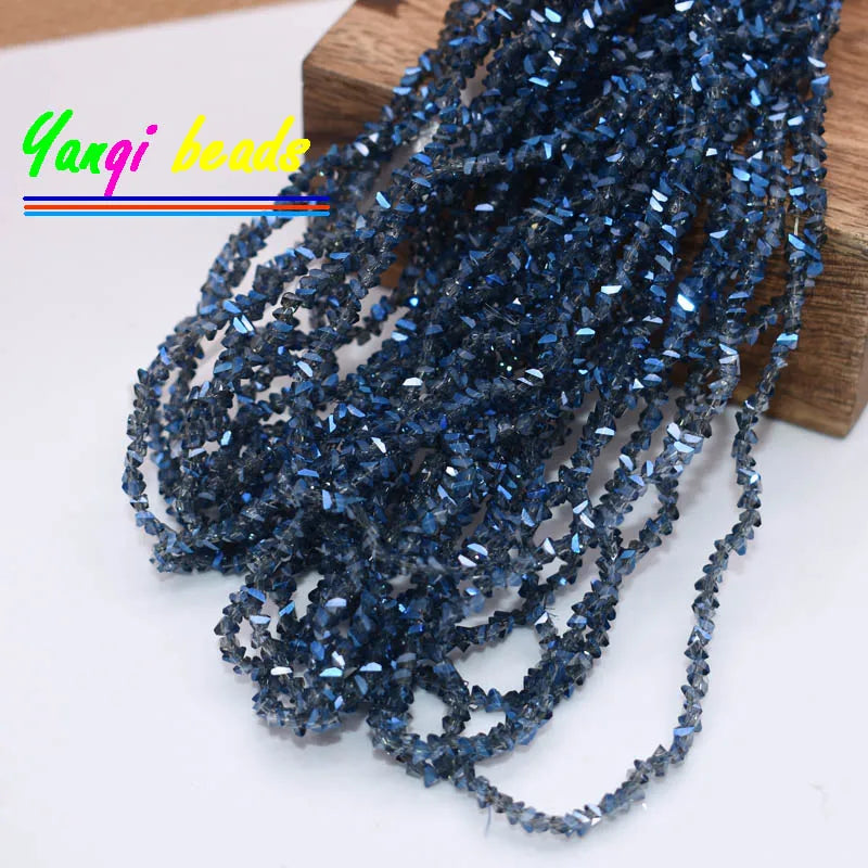 2mm Triangle Crystal Glass Beads for Jewelry Making (Approx. 130 Pieces)
