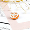 Fresh Fruit Enamel Pins Set — Lemon & Orange Brooches