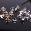 Silicone Earring Backs with Metal Posts – Jewelry Making Findings (Gold, Silver, Rose Gold)