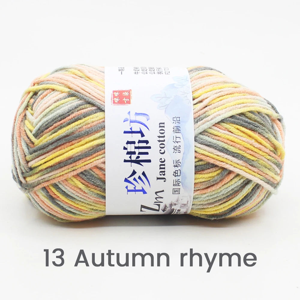 Soft Milk Cotton Yarn for Knitting and Crochet – 50g per Ball