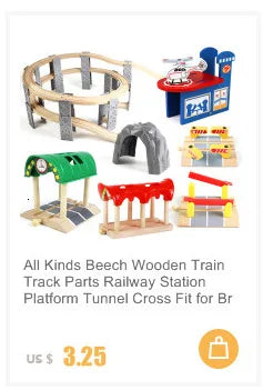 Wooden Train Track Expansion Set – Compatible with All Major Brands