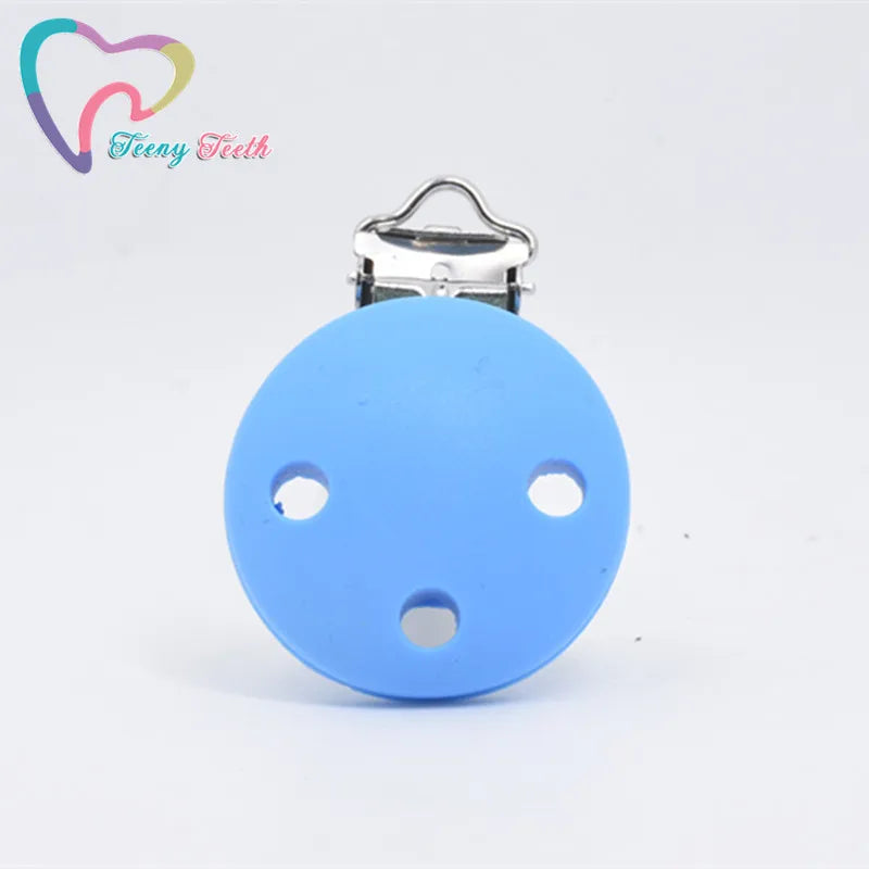 BPA-Free Silicone Teether Clips for Babies – 10-Pack Pastel Pacifier Holders