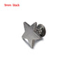 A single 9mm black decorative heart brass rivet.