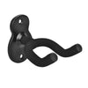 Black wall-mounted guitar hanger with adjustable arms.