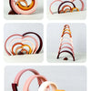 Wooden Rainbow Arch Building Blocks - Montessori Stacking Toy for Kids