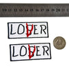 Lover or Loser Embroidered Iron-On Patch Set (2 Pack)