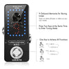 A black LEKATO looper pedal with a tuner and various control buttons for storing and playing guitar loops.