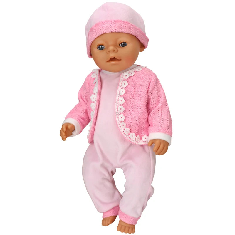 Doll Outfit Set with Hat for 17-43 cm Baby Dolls