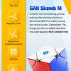 لقطة مقربة لمفتاح لغز GAN Skewb يوضح ميزاته ومكوناته.